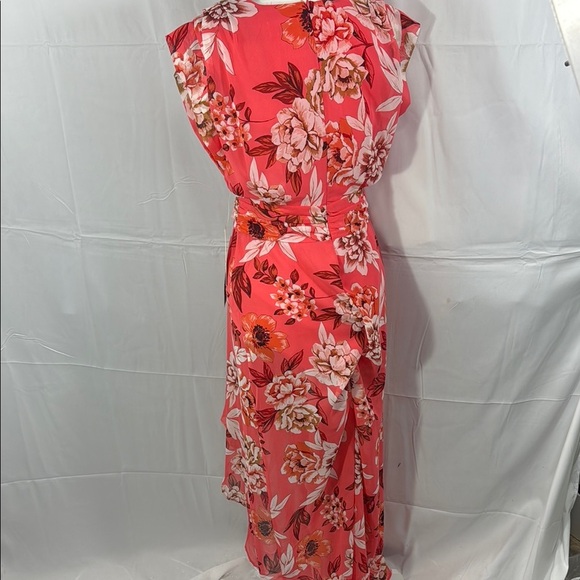 Eliza J Floral Asymmetrical Dress in Pink Size 6 - Picture 4 of 10